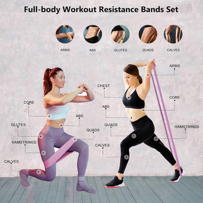 Transform Your Workout with Our Versatile Fabric Resistance Bands - 6-Piece Set for Ultimate Strength Training and Fitness