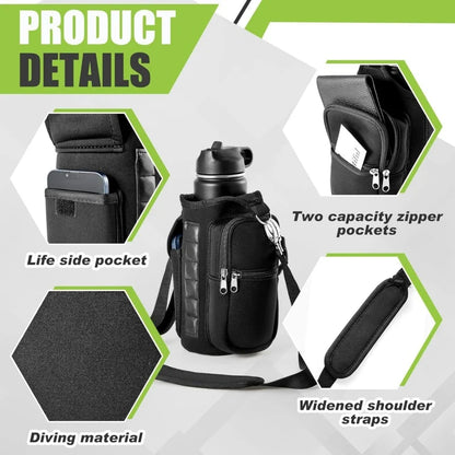 Revolutionary Magnetic Water Bottle Holder - Your Ultimate Gym Companion with Phone Pocket and Adjustable Strap